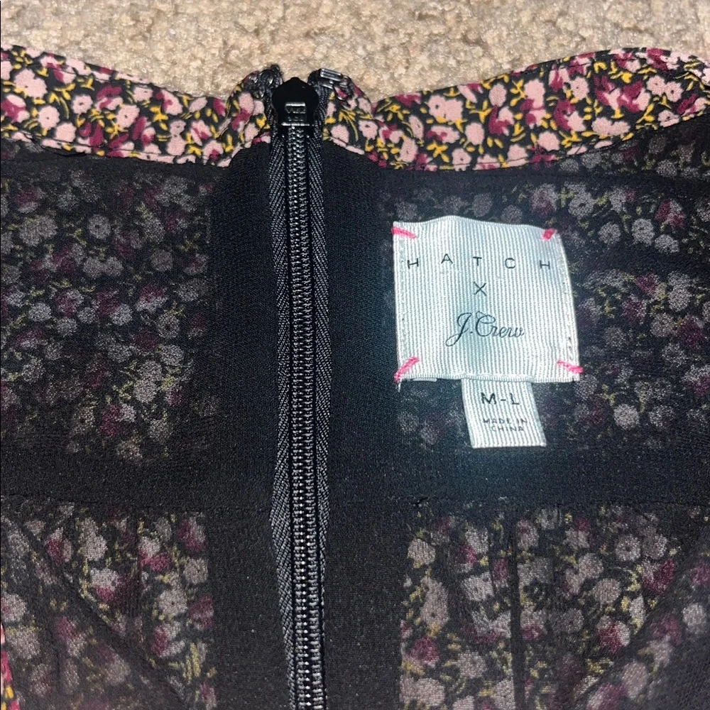 J.Crew x Hatch Maternity Floral Caftan Dress Black Bloom M/L 8/10 (Hatch 2)‎